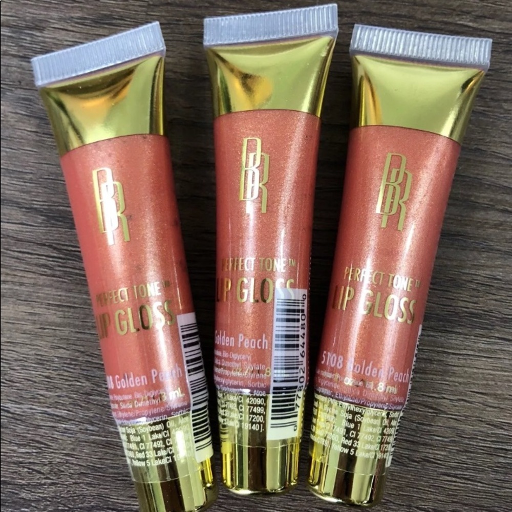 Black Radiance Golden Tone Lip Gloss Lot Of 3